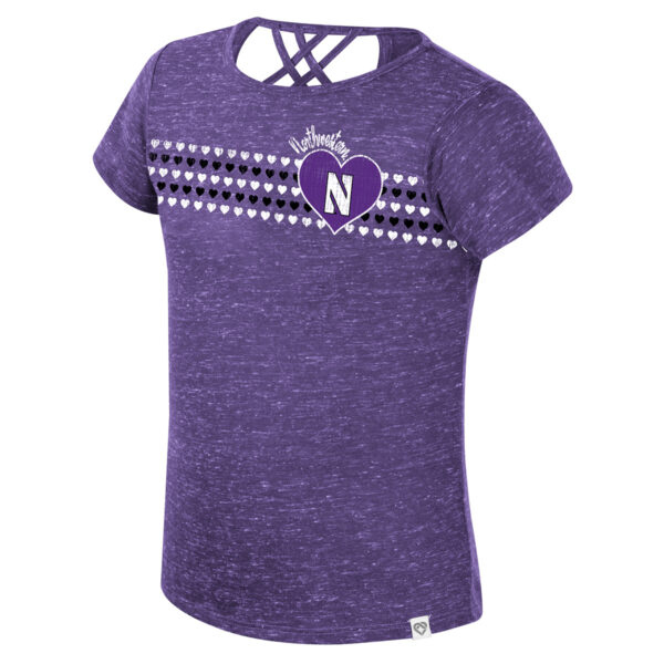 Northwestern University Wildcats Colosseum Toddler Girls Star Court S/S Tee