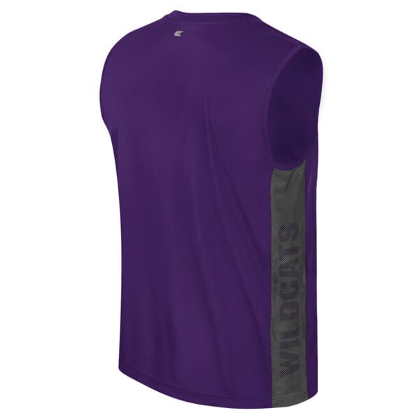 Northwestern University Wildcats Colosseum Men's Smach Talk Purple Sleeveless Tee-Back