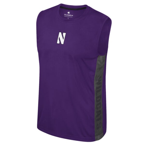 Northwestern University Wildcats Colosseum Men's Smach Talk Purple Sleeveless Tee