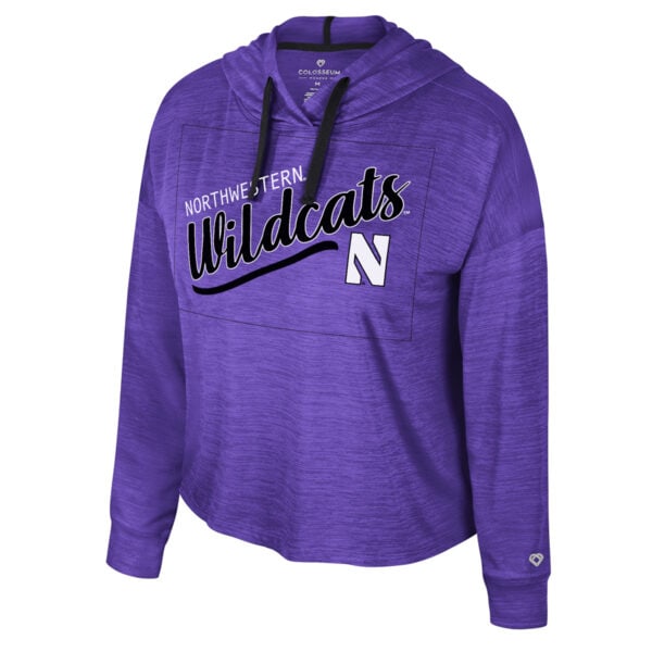 Northwestern University Wildcats Colosseum Ladies Marina Purple Hooded Windshirt