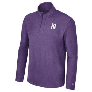 Northwestern University Wildcats Colosseum Men's Marty 1/4 Zip Purple Windshirt