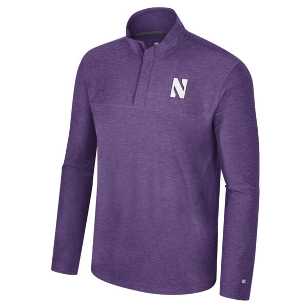 Northwestern University Wildcats Colosseum Men's Marty 1/4 Zip Purple Windshirt