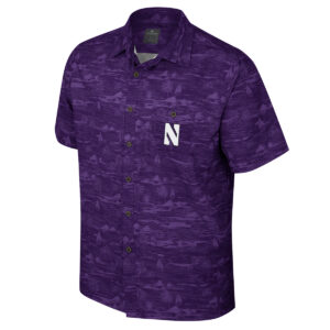 Northwestern University Wildcats Colosseum Men's Ozark Purple Camp Shirt
