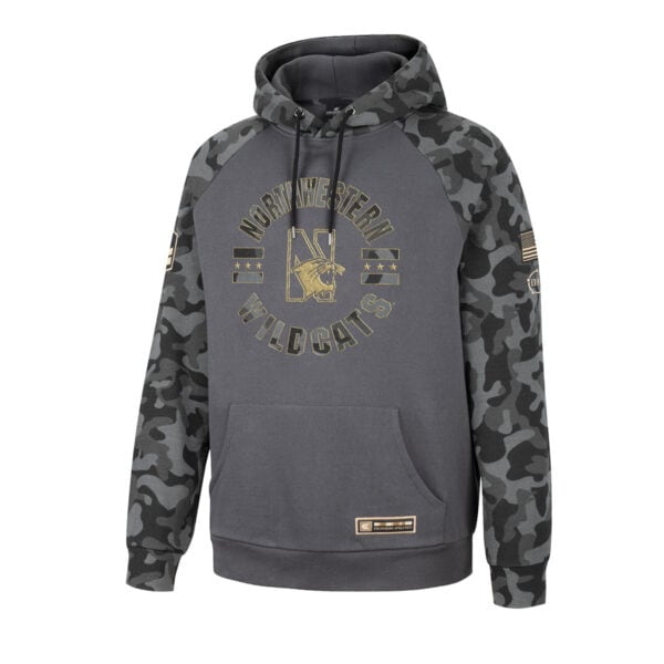 Northwestern University Wildcats Colosseum Men's Gi Joe Pullover Hoodie