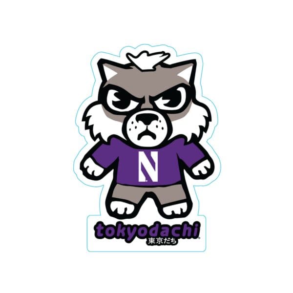 Northwestern University Wildcats Full Color Tokyodachi Sticker Decal