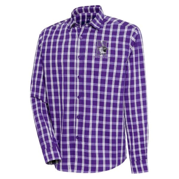 Northwestern University Wildcats Antigua Men's Carry Purple Long Sleeve Casual/Dress Shirt