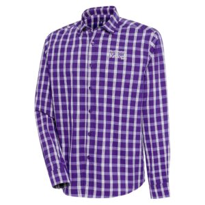 Northwestern I Kellogg Antigua Men's Carry Purple Long Sleeve Casual/Dress Shirt