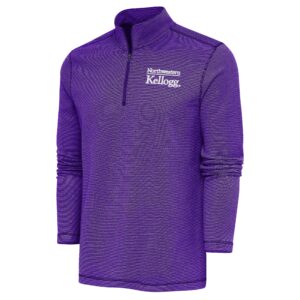 Northwestern I Kellogg Antigua Men's Shore Bunker Purple 1/4 Zip