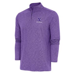 Northwestern University Wildcats Antigua Men's Hunk Heather Purple 1/4 Zip Pullover