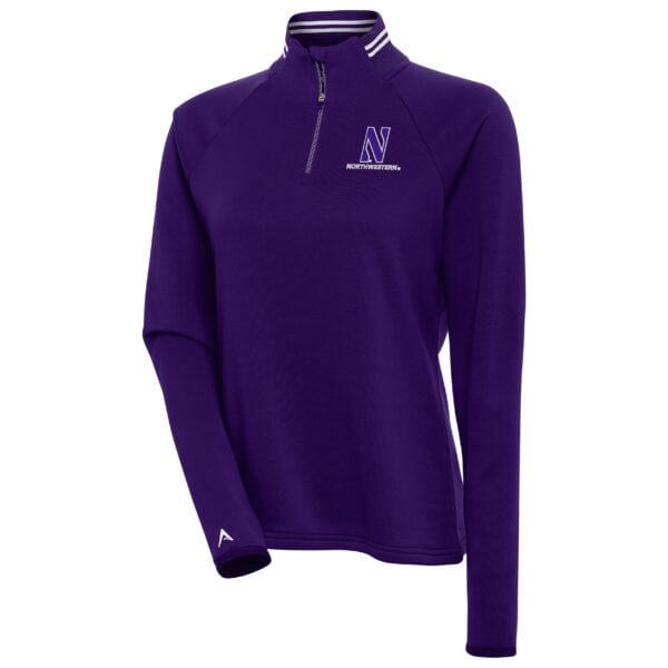 Northwestern University Wildcats Women's Antigua Milo Purple 1/4 Zip Pullover