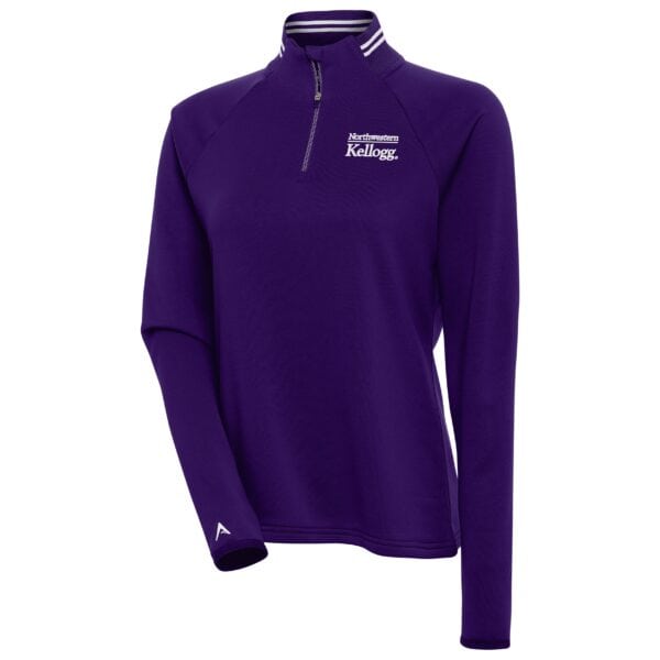 Northwestern I Kellogg Women's Antigua Milo Purple 1/4 Zip Pullover