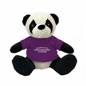 Northwestern University Wildcats Friendly Bunch Panda Bear Wearing Purple "Somebody from Northwestern Loves Me" Tee Shirt