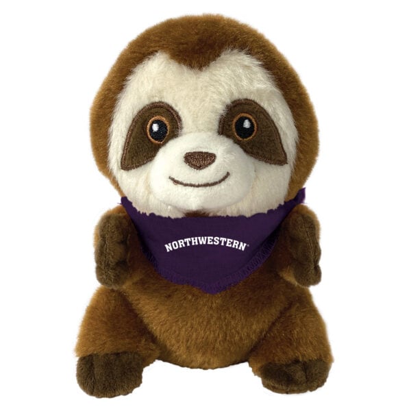 Northwestern University Wildcats Little Bodies Slouch Wearing Purple "Northwestern" Bandana