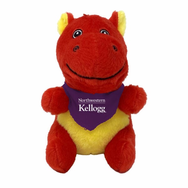 Northwestern I Kellogg Little Buddies Plush Dragon Wearing Purple "Northwestern I Kellogg" Bandana