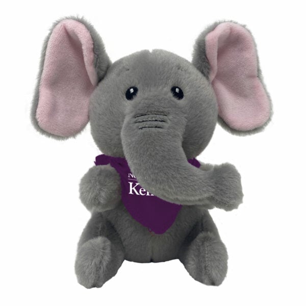 Northwestern I Kellogg Little Buddies Plush Elephant Wearing Purple "Northwestern I Kellogg" Bandana