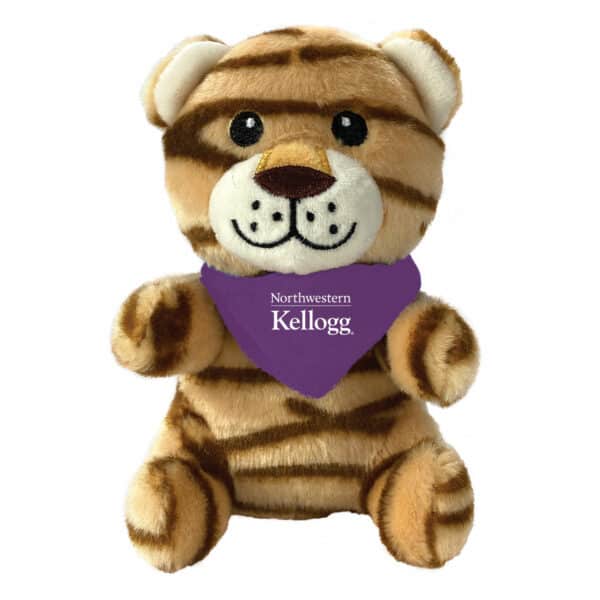 Northwestern I Kellogg Little Buddies Plush Tiger Wearing Purple "Northwestern I Kellogg" Bandana