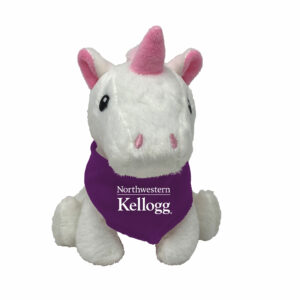 Northwestern I Kellogg Little Buddies Plush Unicorn Wearing Purple "Northwestern I Kellogg" Bandana