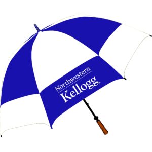 Northwestern I Kellogg 62" The Checkerboard Sport Vented Purple Golf Umbrella