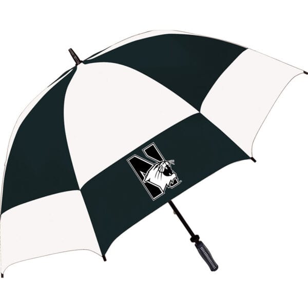 Northwestern University Wildcats 68" Supersized Checkerboard Vented Golf Umbrella -2