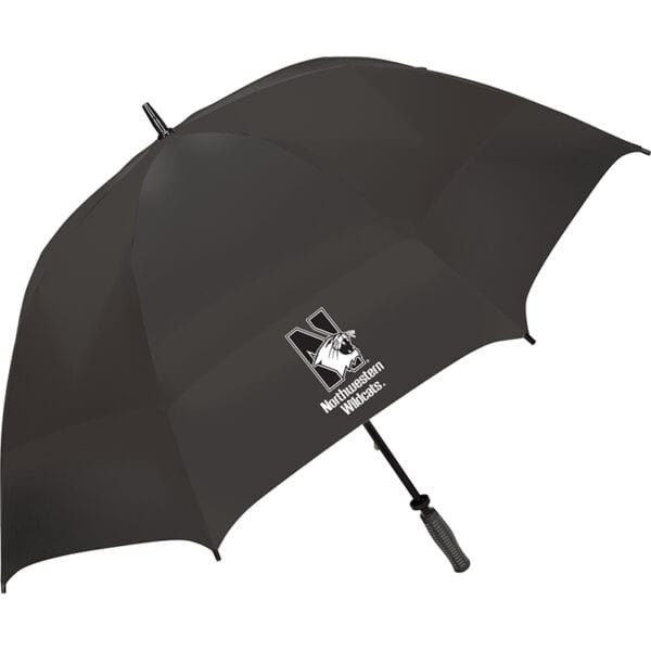 Northwestern University Wildcats 68" Supersized Solid Black Vented Golf Umbrella