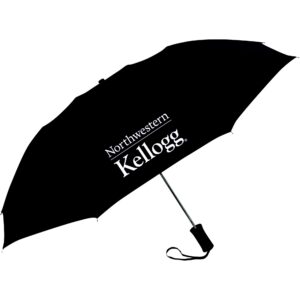 Northwestern I Kellogg 42" Classic Automatic Black Umbrella