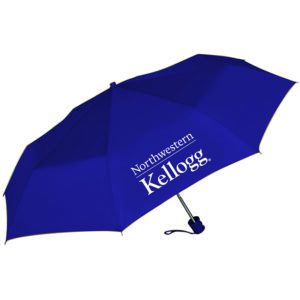 Northwestern I Kellogg 42" Purple Super Pocket Mini Folding Umbrella