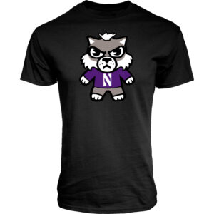 Northwestern University Wildcats Tokyodachi Shibuya Design Black Tee Shirt