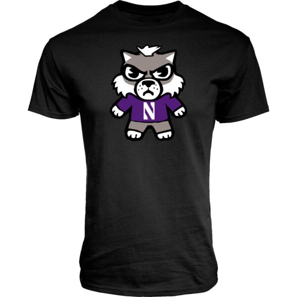 Northwestern University Wildcats Tokyodachi Shibuya Design Black Tee Shirt