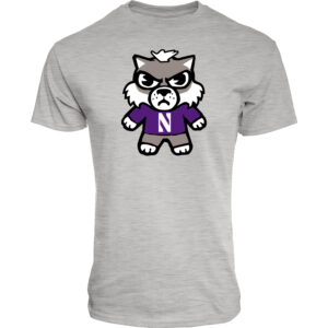 Northwestern University Wildcats Tokyodachi Shibuya Design Heather Grey Tee Shirt