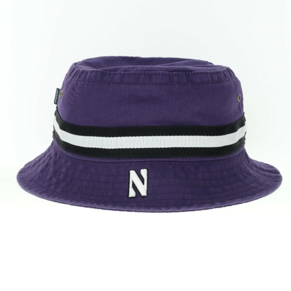 Northwestern University Wildcats Relaxed Twill Purple Floppy/Bucket Hat with Contrasting Team Color Band and Stylized N Design