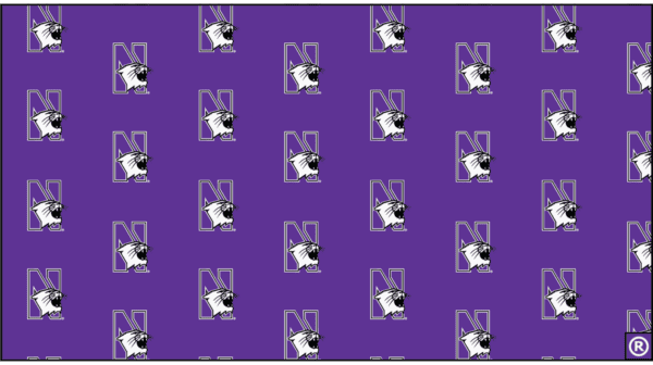 Northwestern University Wildcats Relaxed Purple Floppy/Bucket Hat with All Over N-cat Print Design -3