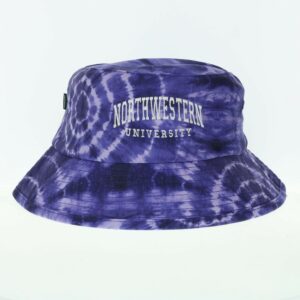 Northwestern University Wildcats Relaxed Purple Tie-Dye Floppy/Bucket Hat with Stylized Northwestern University Design