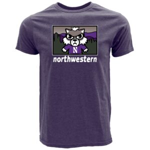 Northwestern University Wildcats Tokyodachi Kashiwa Design Heather Purple Bi-blend Tee Shirt