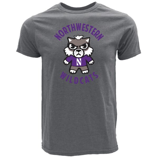 Northwestern University Wildcats Tokyodachi Kihon Design Heather Gray Bi-blend Tee Shirt