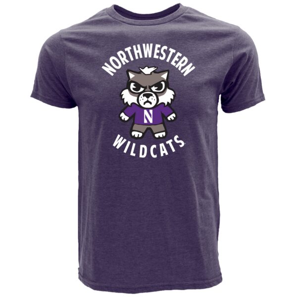 Northwestern University Wildcats Tokyodachi Kihon Design Heather Purple Bi-blend Tee Shirt
