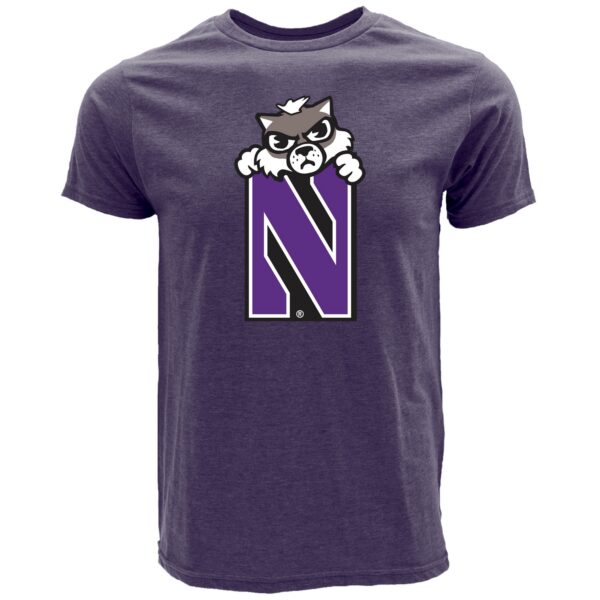 Northwestern University Wildcats Tokyodachi Asobi Design Heather Purple Bi-blend Tee Shirt