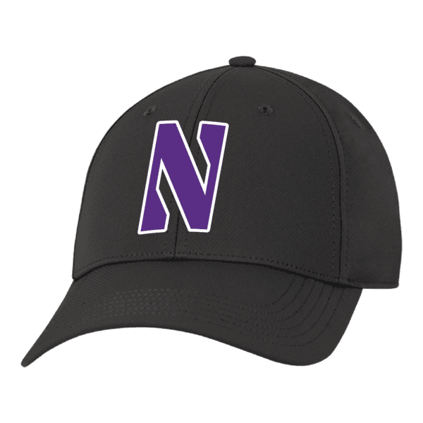 Northwestern University Wildcats Ahead Constructed Performance Graphite Velcro Back Hat with Stylized N Design