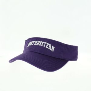 Northwestern University Wildcats Purple Visor with Arched Northwestern Design