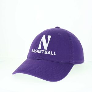 Northwestern University Wildcats Unconstructed Purple Cotton Twill Hat with N & Basketball Design