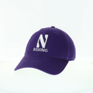 Northwestern University Wildcats Unconstructed Purple Cotton Twill Hat with N & Boxing Design