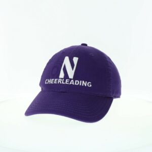 Northwestern University Wildcats Unconstructed Purple Cotton Twill Hat with N & Cheerleading Design