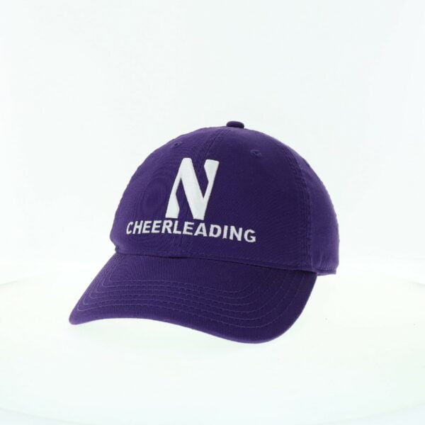 Northwestern University Wildcats Unconstructed Purple Cotton Twill Hat with N & Cheerleading Design