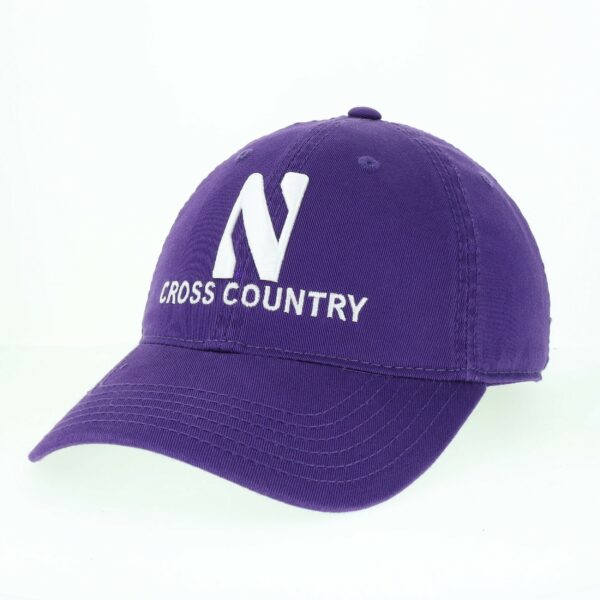 Northwestern University Wildcats Unconstructed Purple Cotton Twill Hat with N & Cross Country Design
