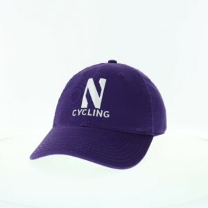 Northwestern University Wildcats Unconstructed Purple Cotton Twill Hat with N & Cycling Design
