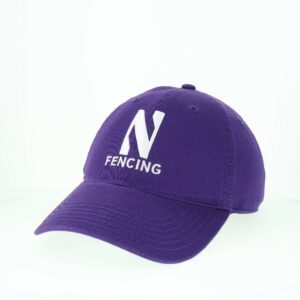 Northwestern University Wildcats Unconstructed Purple Cotton Twill Hat with N & Fencing Design