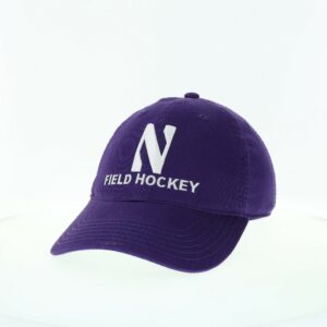 Northwestern University Wildcats Unconstructed Purple Cotton Twill Hat with N & Field Hockey Design