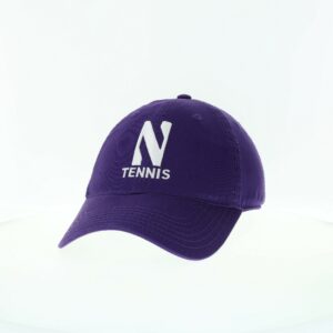 Northwestern University Wildcats Unconstructed Purple Cotton Twill Hat with N & Tennis Design