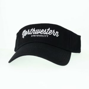 Northwestern University Wildcats Black Visor with Script Northwestern Design
