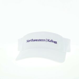 Northwestern I Kellogg White Cotton Twill Visor