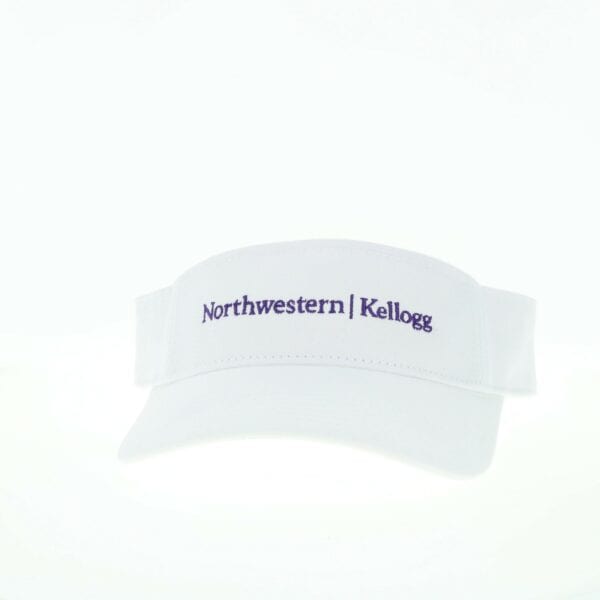 Northwestern I Kellogg White Cotton Twill Visor
